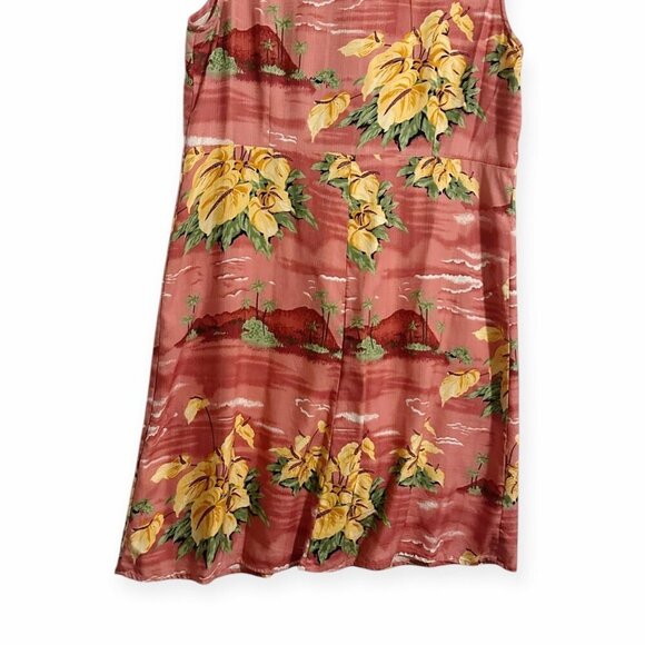 Tommy Bahama Silk Sleeveless Shirt Dress, Size 14, Hawaiian Floral Print - Picture 11 of 16